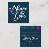 Share the love script typography referral card telefonnummerkarte (Vorne/Hinten)