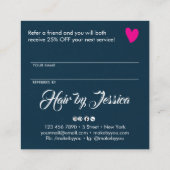 Share the love script typography referral card telefonnummerkarte (Rückseite)