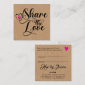 Share the love script typography referral card telefonnummerkarte (Vorne/Hinten)