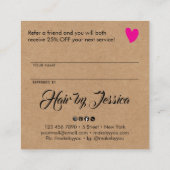 Share the love script typography referral card telefonnummerkarte (Rückseite)