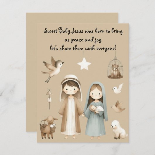 Share the Love this Christmas! Religious Greeting Einladung (Vorne/Hinten)