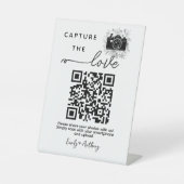 Share The Love Wedding Photo Share QR Code Sign Sockelschild (Vorderseite)