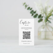 Share Wedding Photos With QR Code  Begleitkarte (Stehend Vorderseite)