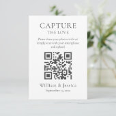 Share Wedding Photos With QR Code Karte (Stehend Vorderseite)