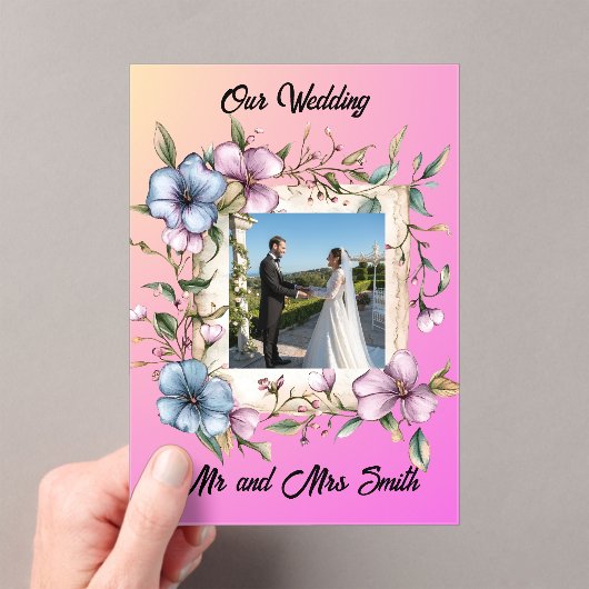 Share your gratitude with this Acrylic Invitation Acryleinladungen (Insitu (Handheld))