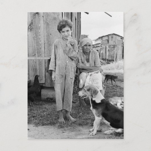 Sharecropper Family with Hound Dog, 1935 Postkarte (Vorderseite)
