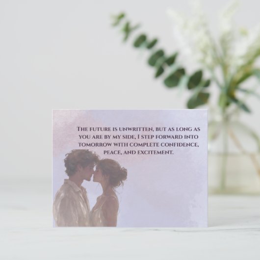 Shared Future & Growth Love Quote Postcard | Build Postkarte (Stehend Vorderseite)