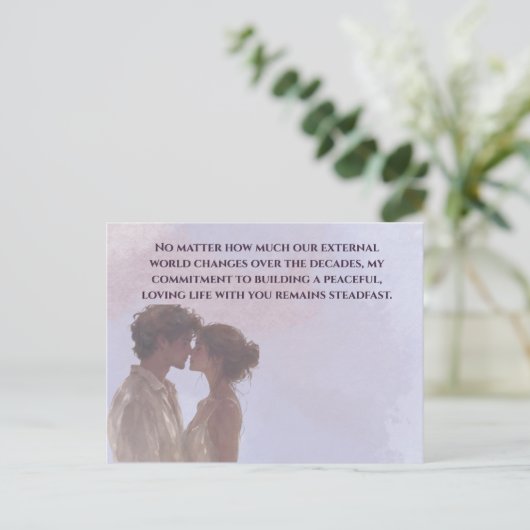 Shared Future & Growth Love Quote Postcard | Build Postkarte (Stehend Vorderseite)