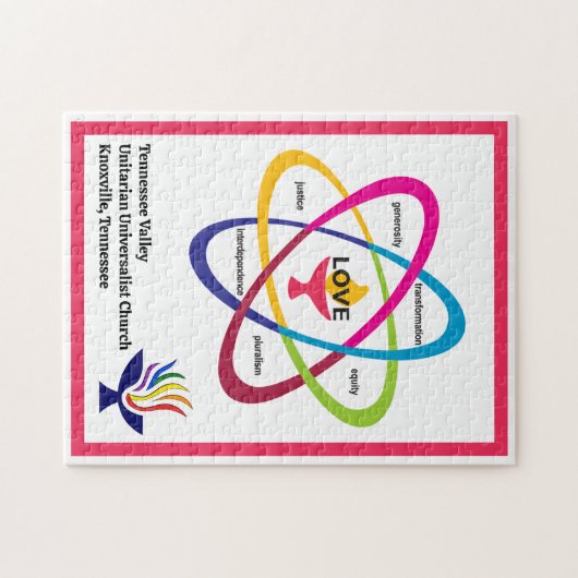 Shared Values Atom - Unitaristischer Universalist  Puzzle (Horizontal)