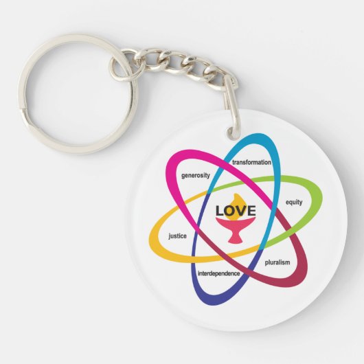 Shared Values Atom - Unitaristischer Universalist  Schlüsselanhänger (Vorderseite)