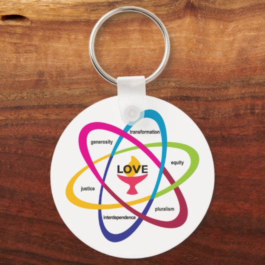 Shared Values Atom - Unitaristischer Universalist Schlüsselanhänger (Vorderseite)