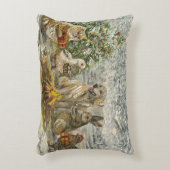 Shared Warmth Whimsical Farmhouse Animals Campfire Dekokissen (Vorderseite(Vertikal))