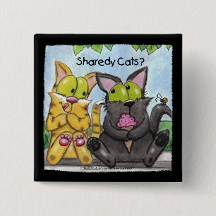 Sharedy Cats - Albern und Tig Button