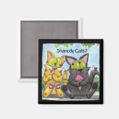 Sharedy Cats - Albern und Tig Magnet (Vorderseite/Rückseite)