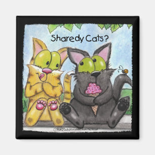 Sharedy Cats - Albern und Tig Magnet