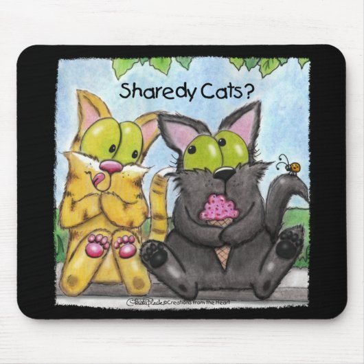 Sharedy Cats - Albern und Tig Mousepad (Vorne)