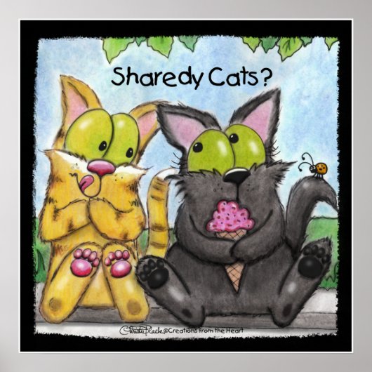 Sharedy Cats - Albern und Tig Poster (Vorne)