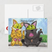 Sharedy Cats - Albern und Tig Postkarte (Vorne/Hinten)