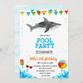 Shari Beach Pool Party Einladung (Vorne/Hinten)