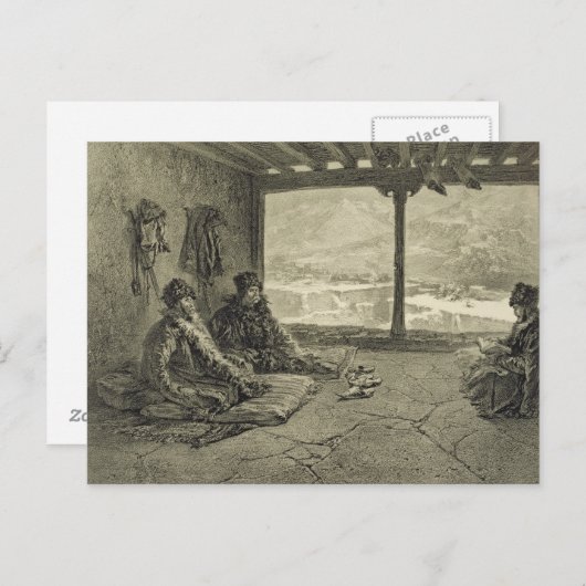 Sharia Lecture in Khosrakh, Dagestan, Platte 50 fü Postkarte (Vorne/Hinten)