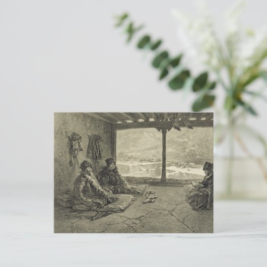 Sharia Lecture in Khosrakh, Dagestan, Platte 50 fü Postkarte (Stehend Vorderseite)