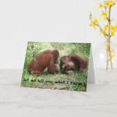 Sharing Gossip Orangutan Friends Karte (Gelbe Blume)