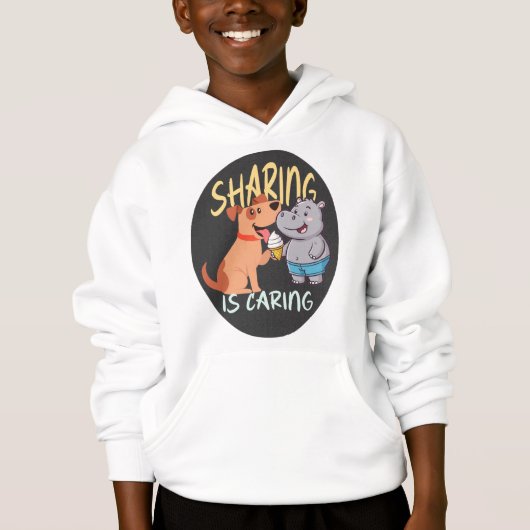 Sharing Is Caring Quote Design Hoodie (Vorderseite)