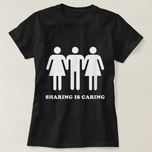 Sharing ist Gekümmert durch Polyamoro Gay Polyamor T-Shirt (Design vorne)
