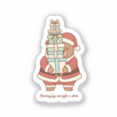 Sharing Joy Christmas Sticker | Cute Santa Gift  (Vorderseite)