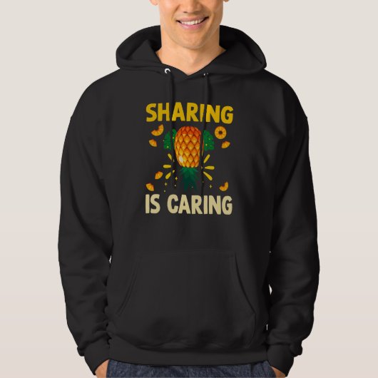 Sharing 's Kümmern Upside Down Ananas Swinger Hoodie (Vorderseite)