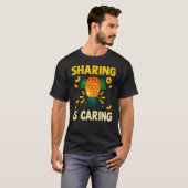 Sharing 's Kümmern Upside Down Ananas Swinger T-Shirt (Vorne ganz)