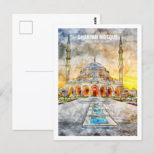 Sharjah-Moschee Vereinigte Arabische Emirate Berüh Postkarte