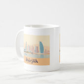 Sharjah UAE Pastel Travel Kaffeetasse (Vorderseite Links)