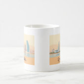 Sharjah UAE Pastel Travel Kaffeetasse (Mittel)