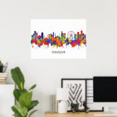Sharjah UAE Skyline Poster (Heimbüro)