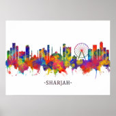 Sharjah UAE Skyline Poster (Vorne)