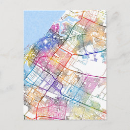 Sharjah United Arab Emirates City Map Postkarte