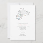 Shark Ahoy Baby Shower Einladung (Vorderseite)