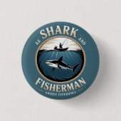 Shark and Fisherman Button (Vorderseite)