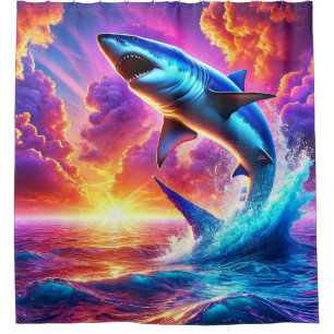 Shark Art Duschvorhang