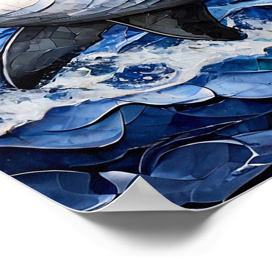 Shark Art Poster (Ecke)