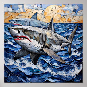 Shark Art Poster