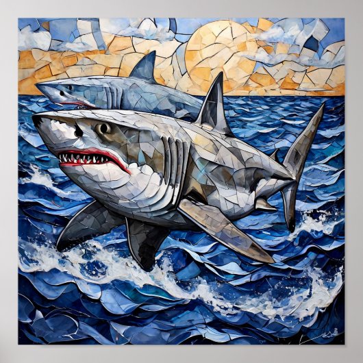 Shark Art Poster (Vorne)