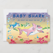 Shark 🦈 Baby Cool Fab Phantastisches Birthday Oce Einladung (Vorderseite)