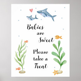 Shark Baby Dusche Bitte nehmen Sie die Leckerei Sc Poster