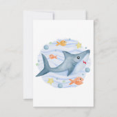 Shark Baby Dusche Danke Karte (Rückseite)