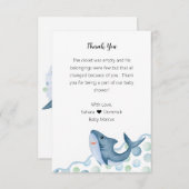 Shark Baby Dusche Danke Karte (Vorne/Hinten)