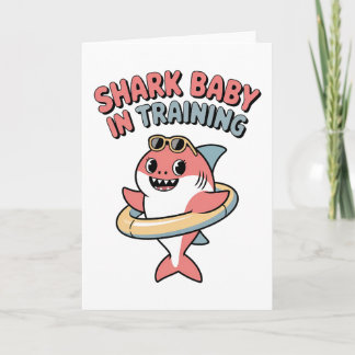 Shark Baby in der Ausbildung | Kinder Karte