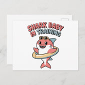 Shark Baby in Training | Kids Feiertagspostkarte (Vorne/Hinten)