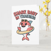 Shark Baby in Training | Kids Karte (Gelbe Blume)